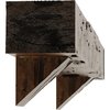 Ekena Millwork Kit w/ Breckinridge Corbels, Premium Aged, 8"H x8"Dx36"W Pecky Cypress Faux Wood Fireplace ManteL MANUPC08X08X36BKZD